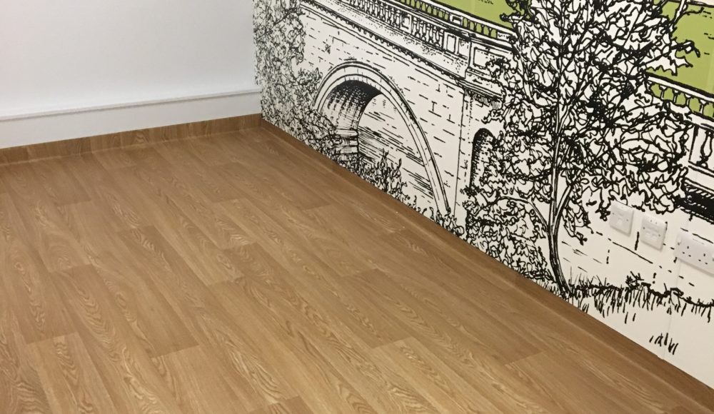 Polyflor vinyl flooring for Northern General Hospital Fraility corridor