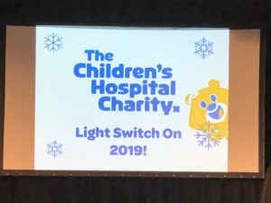 Childrens Hospital Charity light switch on 2019 presentation